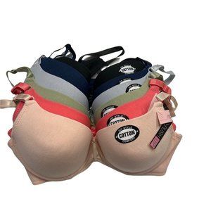 Bundle of Six Cotton Push-Up Bras